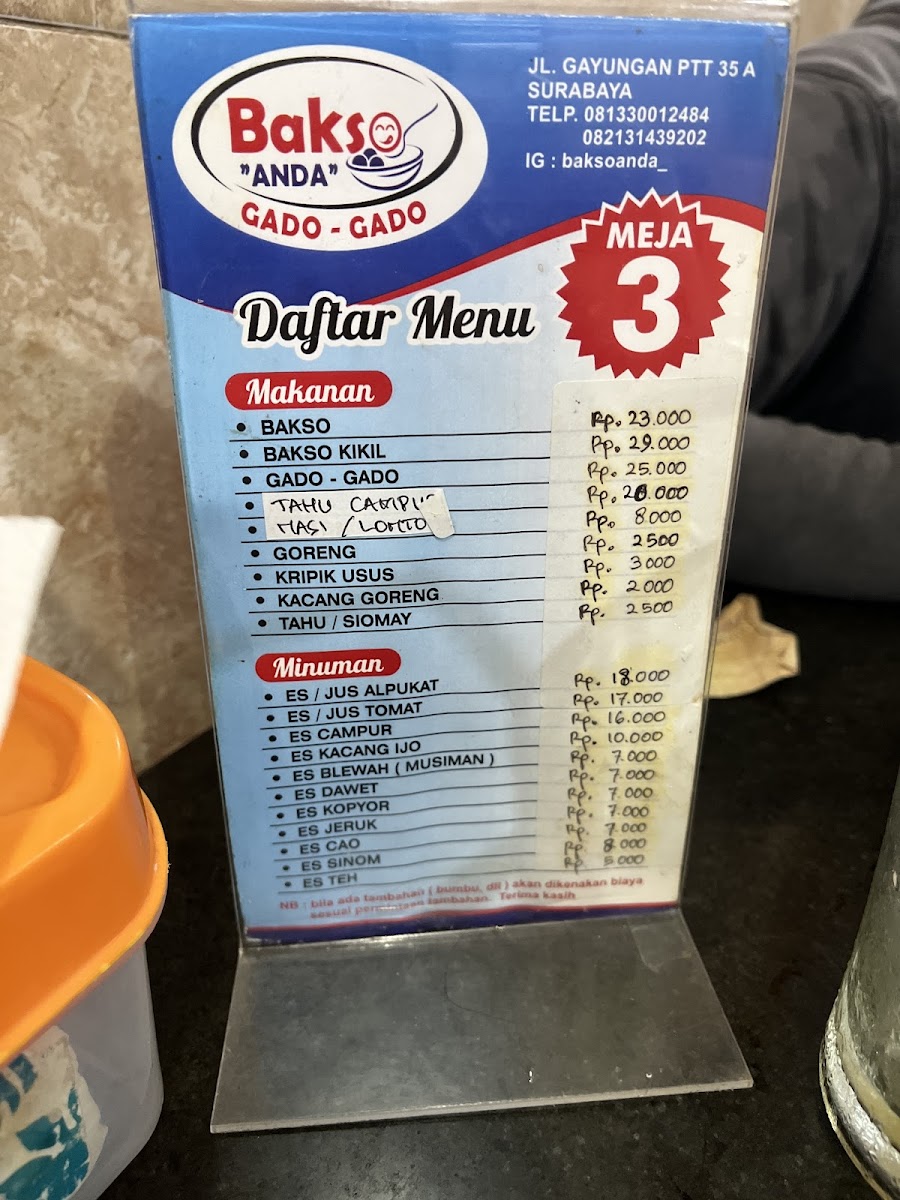 Bakso Anda Menu - Image 3