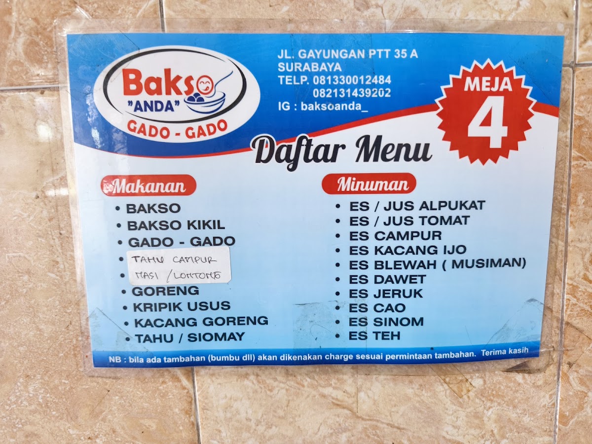 Bakso Anda Menu - Image 4